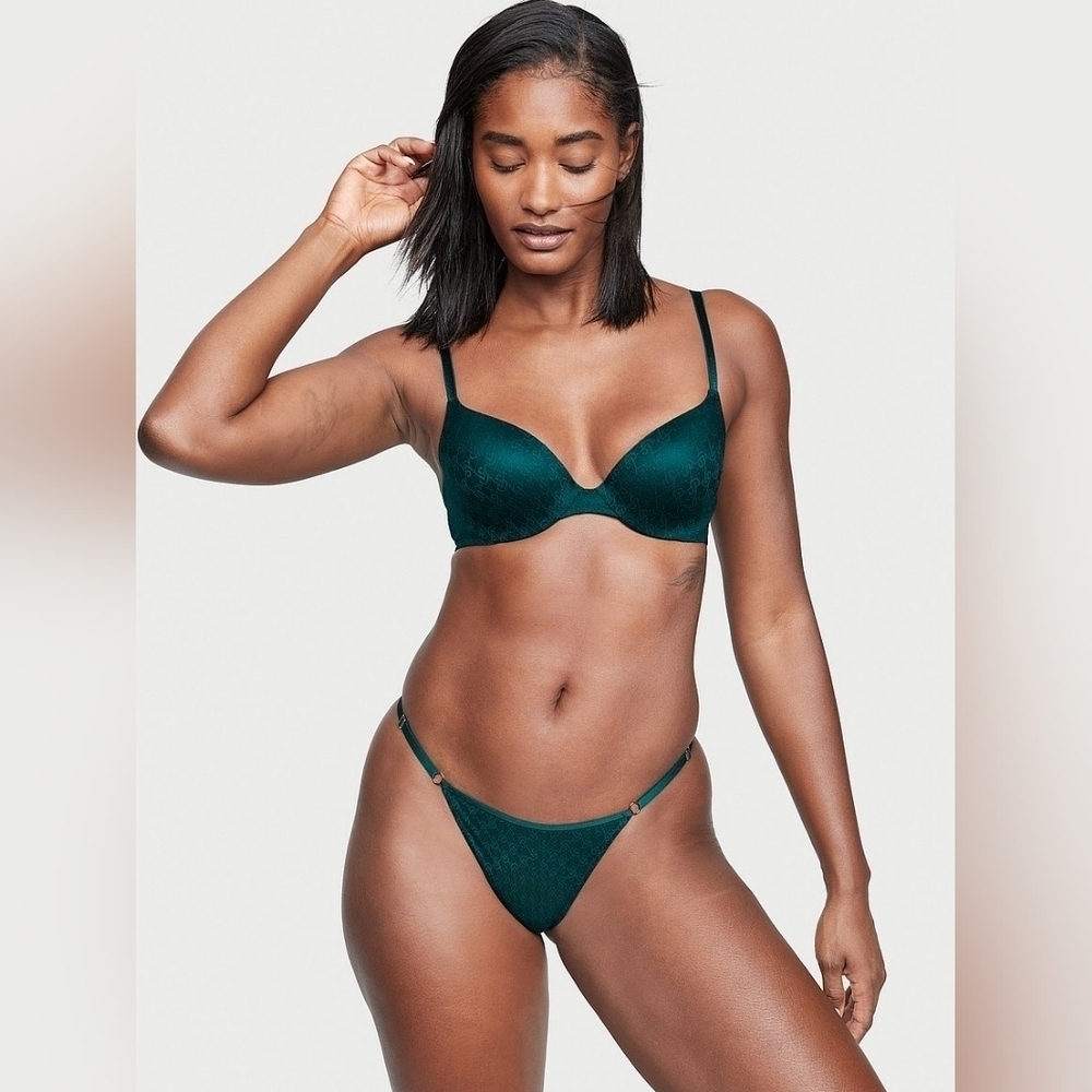 VICTORIA SECRET VERY SEXY ICON DEMI BRA•36C•DEEPEST GREEN - Picture 3 of 7